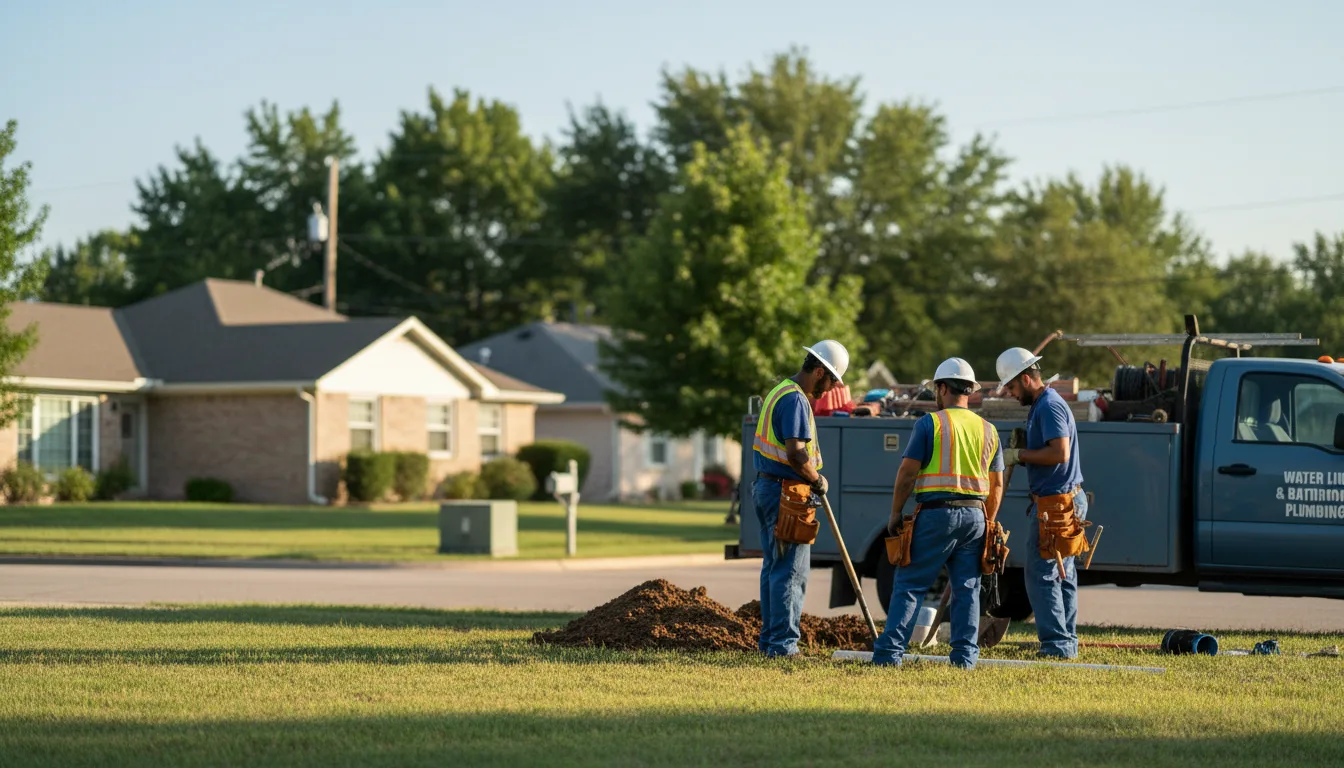 Residential water line and bathroom plumbing service in Arrey, NM